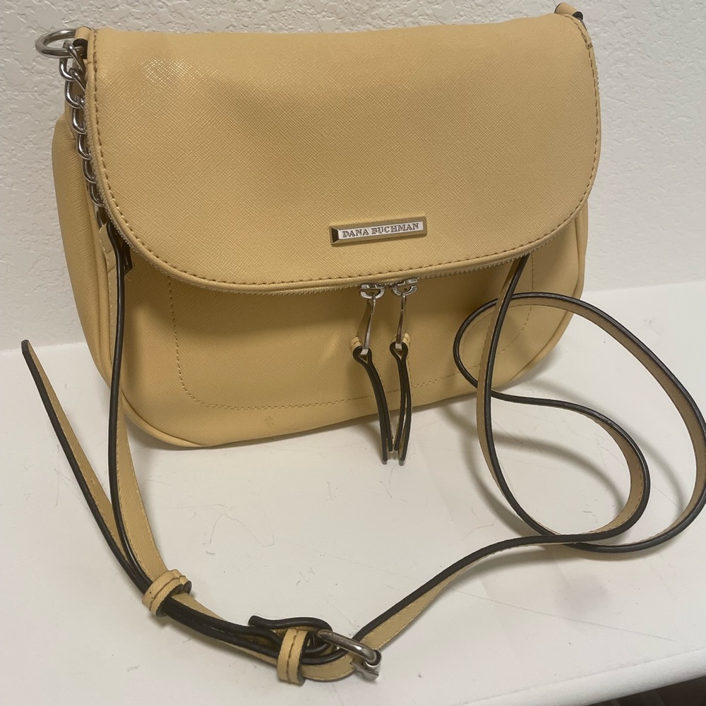 Yellow Dana Buchman Saddle Crossbody